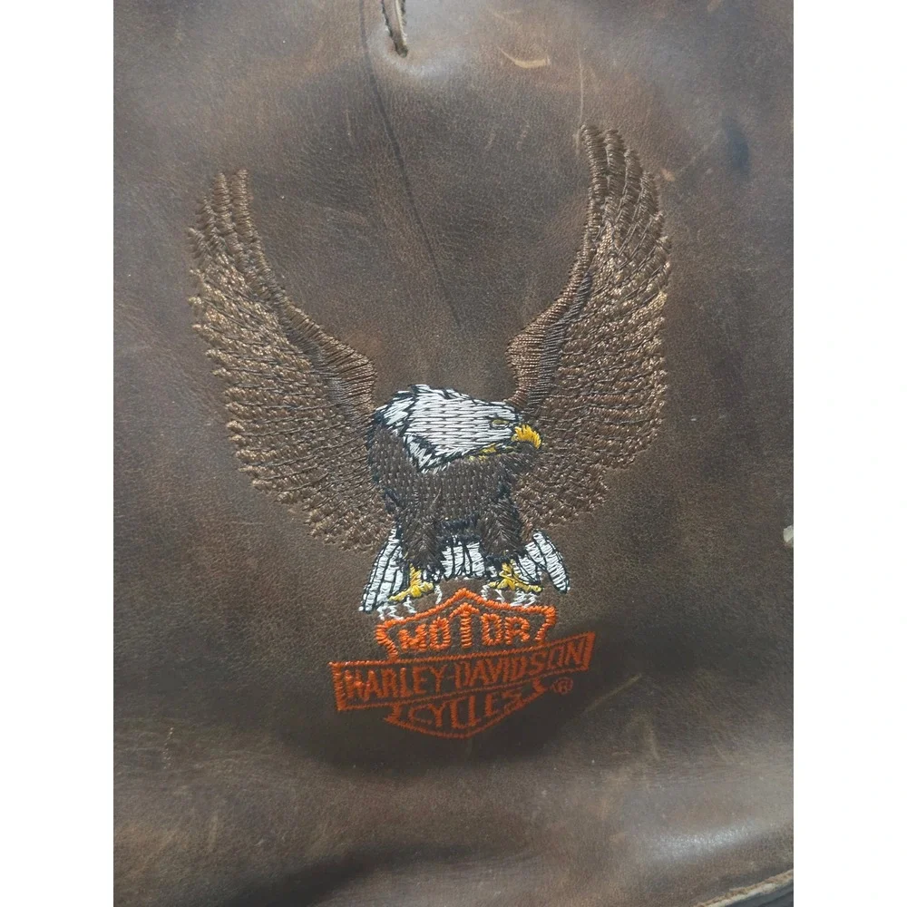 Vintage Harley Davidson Jerry Boots Mens Brown Flying Eagle 8631 10.5EE Wide